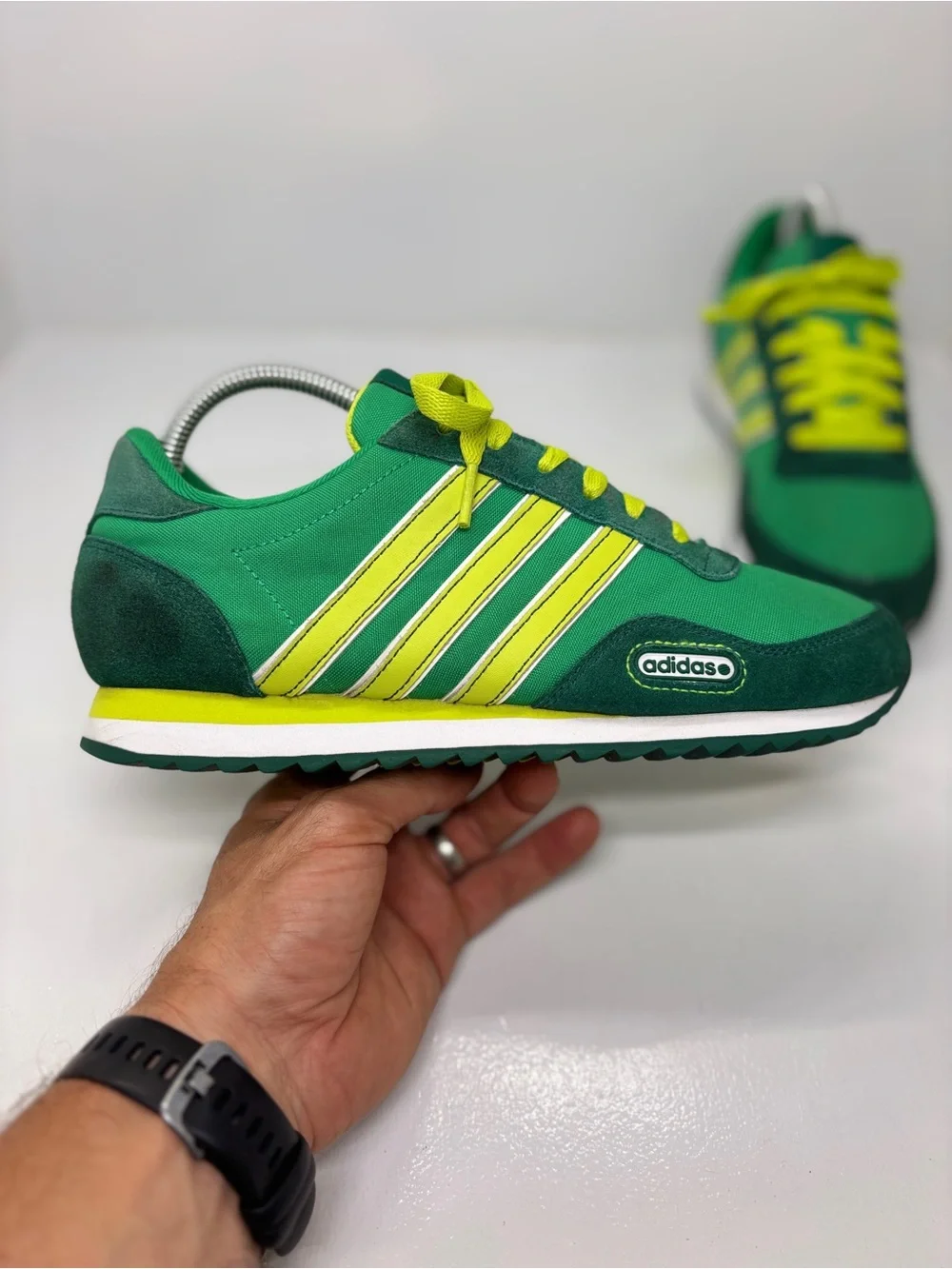 Adidas HSD Green Yellow Retro Running Shoes Men’s 7 EU 40 G10951 Vintage